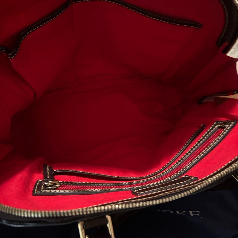 Dooney & Bourke blue and Brown Satchel (zipzip) - Picture 10 of 11